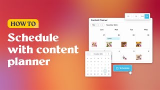 How to schedule and publish a social media post using the Content Planner | PosterMyWall