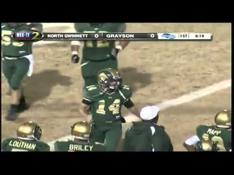 North Gwinnett DL Dante Sawyer strips QB to cause turnover