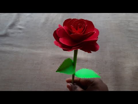 How To Make Paper Flower | Rose Flower Making With Paper | DIY | Paper Craft | Paper Flower