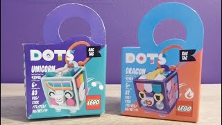 Lego Dots Bag Tags Wave 2: Dragon (41939) and Unicorn (41940) Speeduild and Review