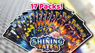 PokeMinja chơi lớn mở luôn 17 Packs Shining Fates - Pokemon TCG Opening