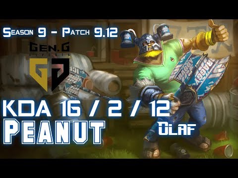 Gen Peanut OLAF vs TRUNDLE Jungle - Patch 9.12 KR Ranked