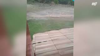 Chuva de granizo surpreende moradores na zona rural de Santa Inês