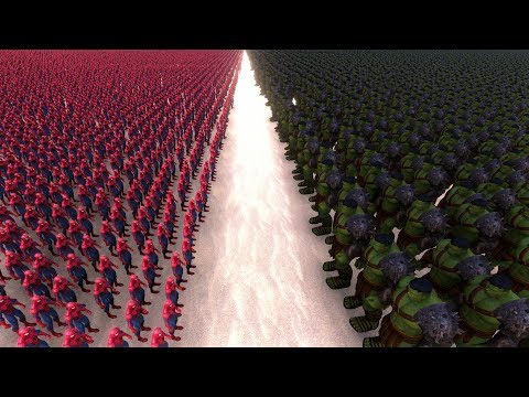 30000 SPIDERMAN vs 30000 HULK - Ultimate Epic Battle Simulator
