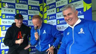 Amsterdam Flames co-owner Steve Waugh in the commentary box