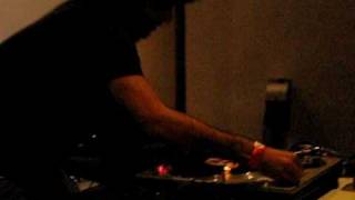 Kutmah spins for dublab at Walt Disney Concert Hall