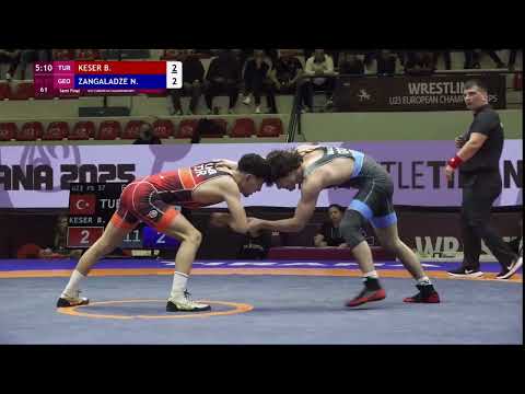 1/2 Final - FS - 57 kg Nika ZANGALADZE 🇬🇪 vs 🇹🇷 Bekir KESER - 12:2 U23 European Championships