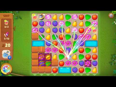 Gardenscapes Level 1287 SCHWER Lösung / Help / Solution - Mobil Handy Spiel Gameplay Let's Play