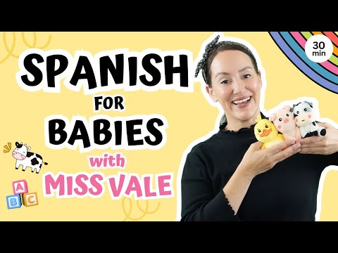 Baby Learning Video - First Words, Animal Sounds, Emotions and More!  All in Spanish with Miss Vale