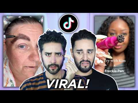 TESTING The MOST ViRAL TiKTOK SHOP MAKEUP! 💜🖤 The Welsh Twins