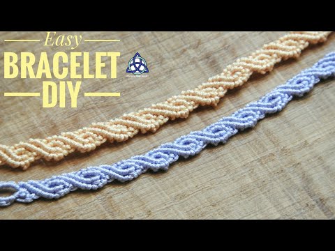 Macrame Bracelet with Beads Tutorial Easy Jewelry Making