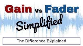 Gain Vs Fader Simplified