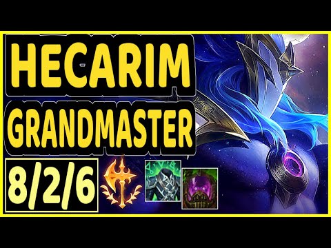 HECARIM - 8/2/6 KDA GAMEPLAY - EUW Ranked GRANDMASTER