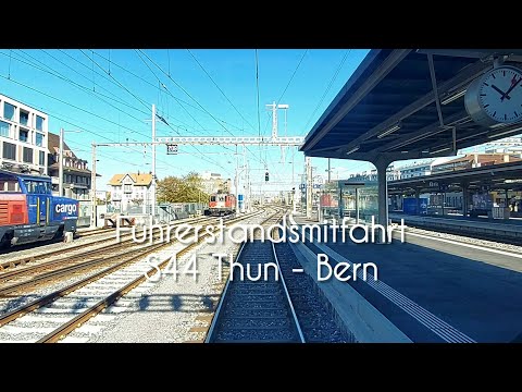 BLS RABe 535 cab ride S44 Thun to Bern.