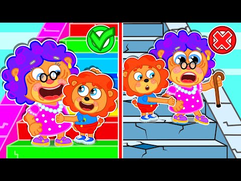 Lwiątko | Wielokolorowe schody ruchome | Kreskówka dla dzieci | Bajki Po Polsku