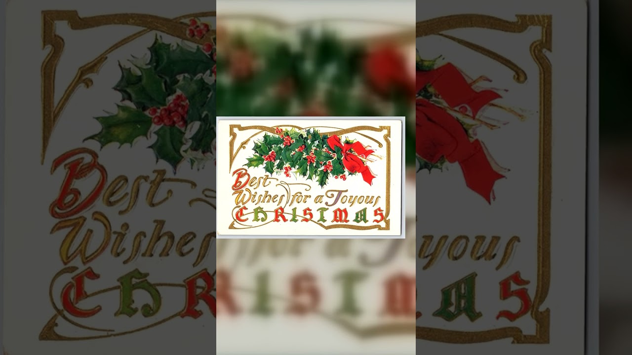 Christmas Greetings Postcard, Divided Back, Early 1900s Video