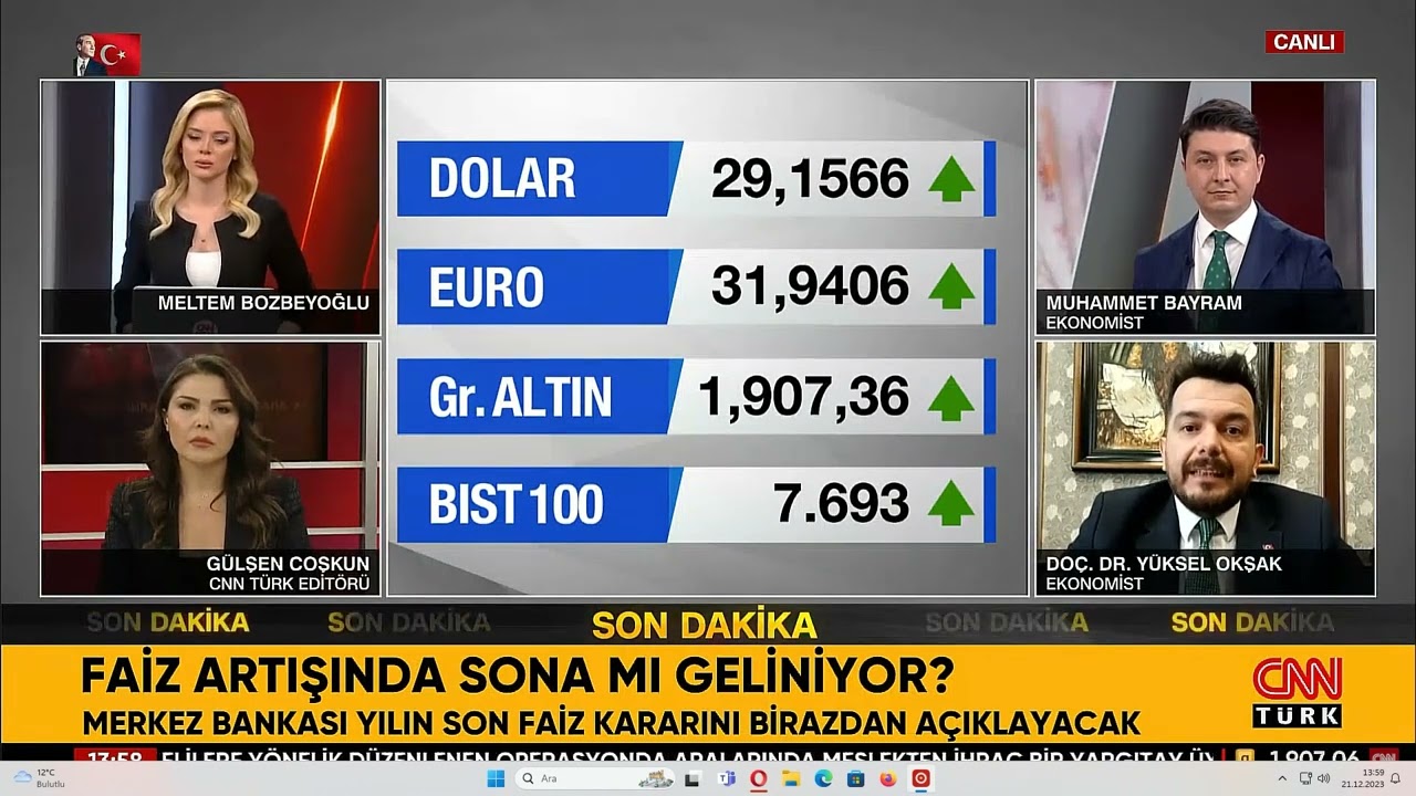 Merkez Bankası Yılın Son Faiz Kararını Açıkladı