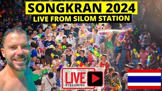 SONGKRAN 2024 LIVE From SILOM ROAD Bangkok Thailand 🇹🇭
