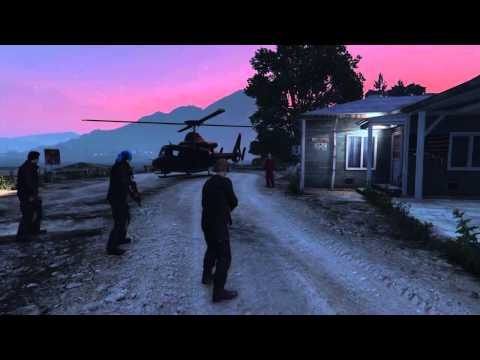 GTA 5 Online Heist Human Labs - Helicopter Fail