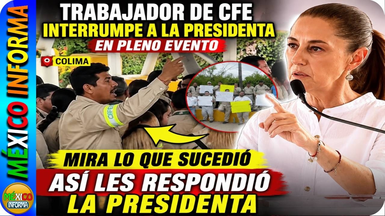 INTERRUMPEN A LA PRESIDENTA EN PLENO EVENTO EN COLIMA. ASÍ LES RESPONDIÓ LA PRESIDENTA.