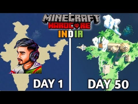 Surviving 50 Days on INDIA Island in Hardcore Minecraft!?