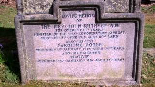 preview picture of video 'Reverend John Ruthven Celtic Cross Gravestone Kinross Perthshire Scotland'