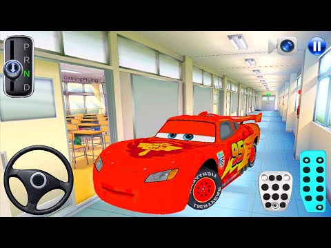 New Lightning McQueen Car in School Building - 3D Driving Class - Gameplay Android ios - 2026