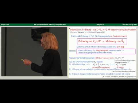 Mirjam Cvetic - Non perturbative Effects in F theory Compactifications