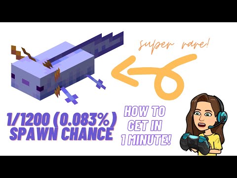 How to QUICKLY get the RARE, BLUE AXOLOTL in Minecraft!