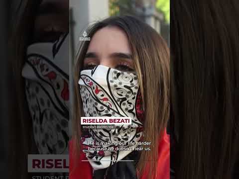 Protesters allege police brutality as violent clashes enter fifth day in Albania | AJ #shorts
