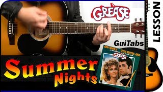 How to play SUMMER NIGHTS ðba¦ðba§ - Grease / GUITAR Lesson ðbb¸ / GuiTabs #140