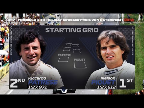 The 1982 Austrian Grand Prix Grid with 2023 graphics