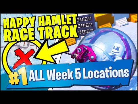 Complete A Lap Of The Race Track In Happy Hamlet Location - complete a lap of the race track in happy hamlet location fortnite season 8 week 5 challenges
