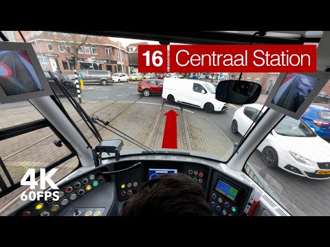This intersection is dangerous! | 🚊 HTM Line 16-15 | 🇳🇱 The Hague | 4K Tram Cabview | Siemens Avenio