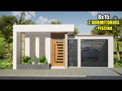 CASA PEQUEÑA 8X15 - 2 DORMITORIOS AMPLIOS Y PISCINA (RVL CASAS)