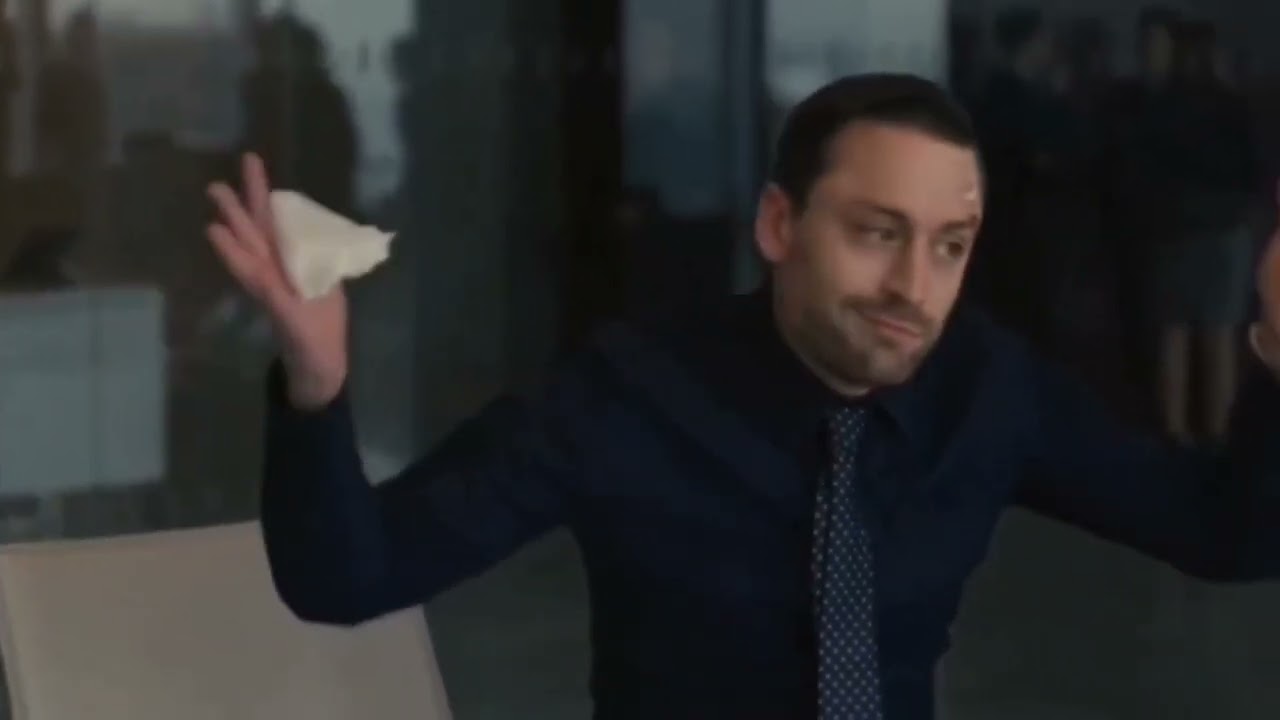 Roman: "look at all this fucking bullshit" pilot VS. "we are bullshit" finale