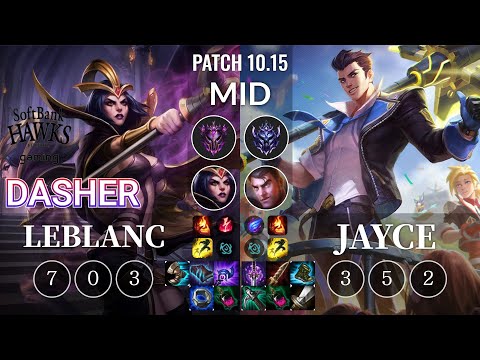 SHG Dasher LeBlanc vs Jayce Mid - KR Patch 10.15