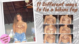 Different ways to tie a bikini top | Trendy ways to tie a triangle bikini top | FASHION HACKS