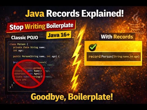 Java Records Explained | Stop Writing Boilerplate (Java 16+)