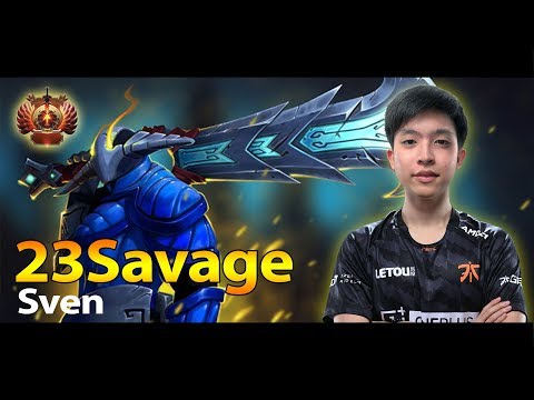 Fnatic.23Savage "Sven" 59K Gold Pro Player Gameplay | Dota 2