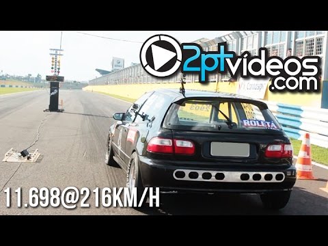 11.698@216km/h - DT-A - Civic VTI Record em Goiânia - Heitor
