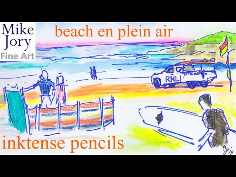 Thumbnail of En plein air beach sketches