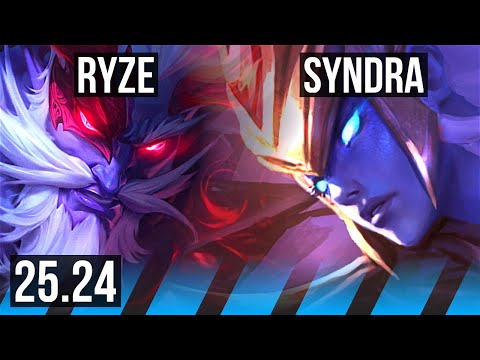 RYZE vs SYNDRA (MID) | KR Master | 25.24
