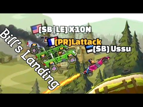 Super Diesel VS Super Car, Daily challenge Bill's Landing, hill climb racing 2