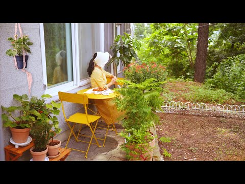 정원 청소와 정리🌺새로운 식물키우는 주택 일상 | 작은 마당있는 집