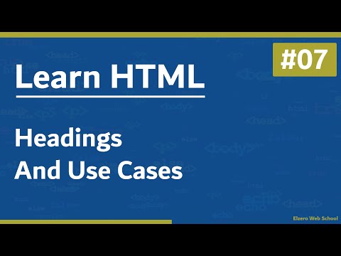 Learn HTML In Arabic 2021 - #07 - Headings And Use Cases