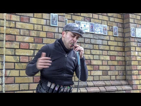 Moses Concas, Great Harmonica Musician, Performing in the Streets of London