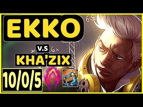ERASUS (EKKO) vs KHA'ZIX - 10/0/5 KDA JUNGLE GAMEPLAY - BR Ranked GRANDMASTER