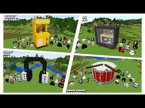 COMPILATION OF BEST SURVIVAL HOUSES WITH NEXTBOTS PART 15 in Minecraft - Gameplay - Coffin Meme