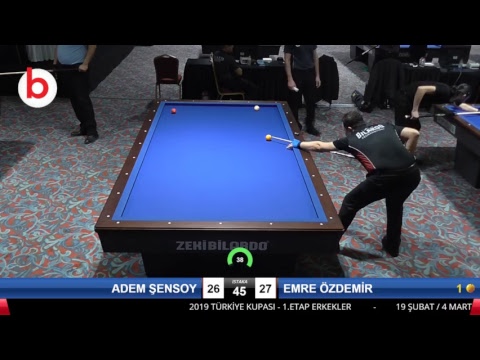 ADEM ŞENSOY & EMRE ÖZDEMİR Bilardo Maçı - 2019 TÜRKİYE KUPASI 1. ETAP ERKEKLER-6.ÖN ELEME